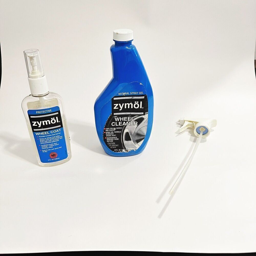 Vintage‎ Lot Of 2 Zymol Auto Detailing Wheel Coat Tire Cleaner Spray 40% full